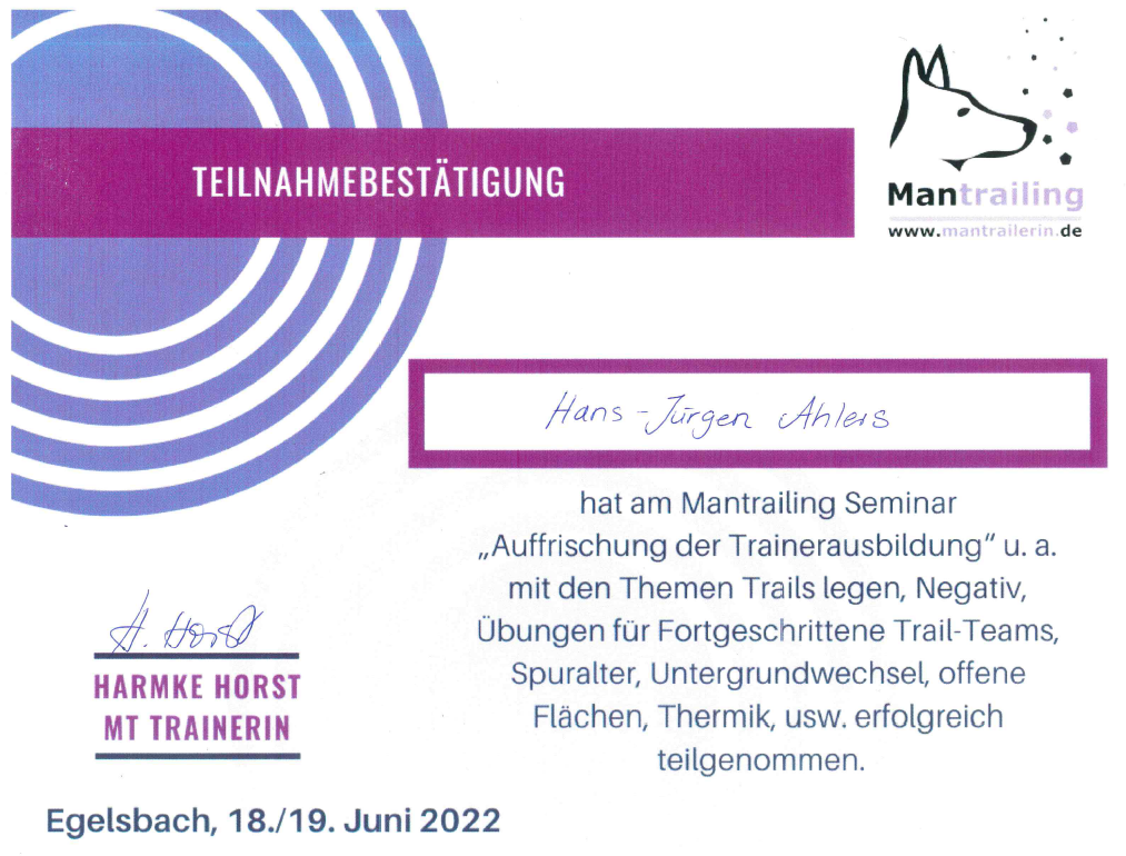 MT-Trainer Seminar mit-Harmke Horst